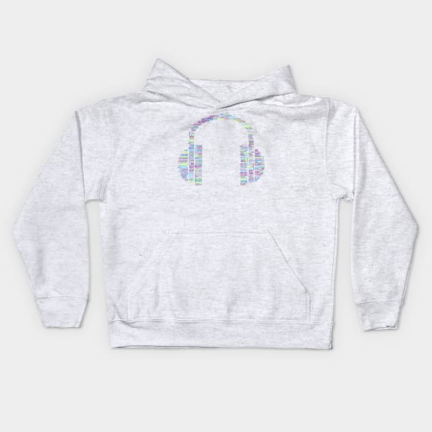 Headphone Abstract Kids Hoodie by alofolo